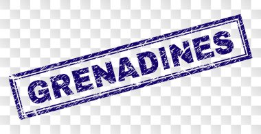 Grunge Grenadinler dikdörtgen damgası