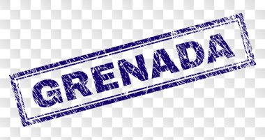 Grunge Grenada dikdörtgen damgası
