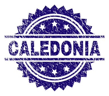 Grunge Caledonia damga mühür dokulu