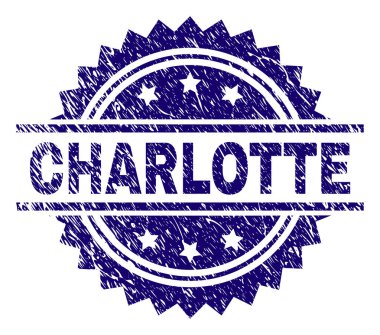 Dokulu Charlotte damga mühür çizik