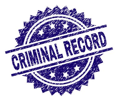 Dokulu suç kayıt damga mühür çizik