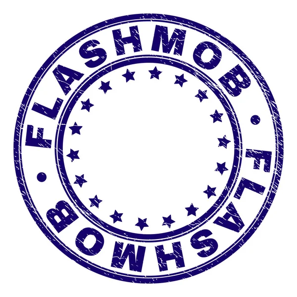 Grunge textura FLASHMOB sello redondo — Vector de stock