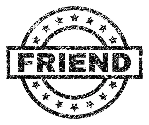 Grunge Texturé FRIEND Stamp Seal — Image vectorielle