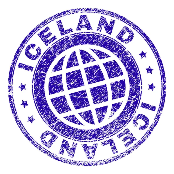 Selo de carimbo da ICELÂNDIA texturizado Grunge — Vetor de Stock