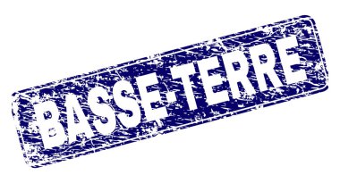 Yuvarlatılmış dikdörtgen damga çizilmiş Basse-Terre çerçeveli