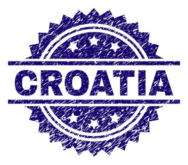 Grunge Hırvatistan damga mühür dokulu