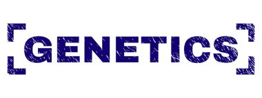 Grunge genetik damga mühür köşeleri içinde dokulu