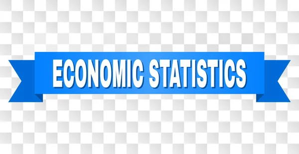 Blauwe streep met economische statistieken tekst — Stockvector