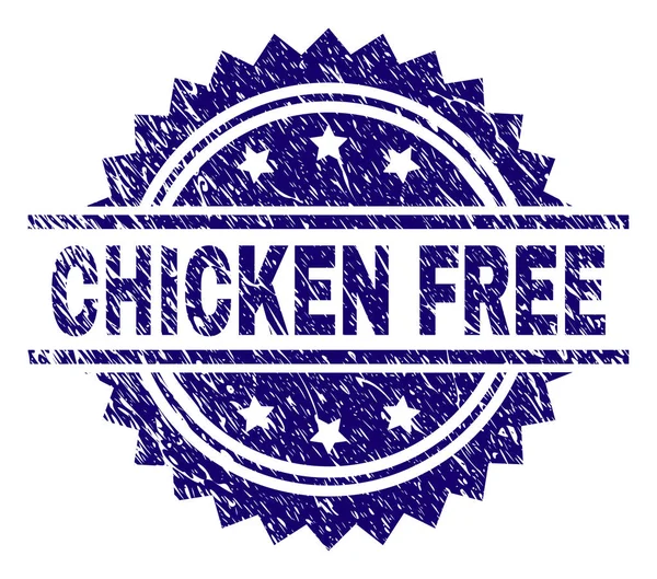 Sello de sello GRunge Textured CHICKEN FREE — Vector de stock