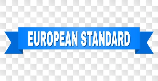 Blauwe Tape met Europese standaard titel — Stockvector