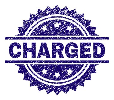 Dokulu şarj edilmiş damga mühür çizik