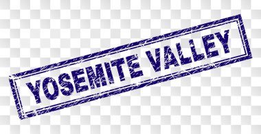 Çizik Yosemite Vadisi'nden dikdörtgen damgası