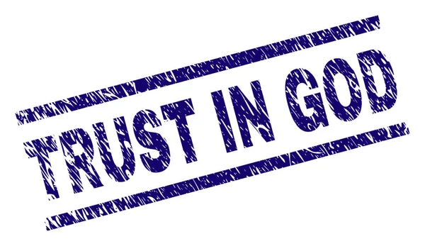 Grunge υφής εμπιστοσύνη στον Θεό σφραγίδα σφραγίδα — Διανυσματικό Αρχείο