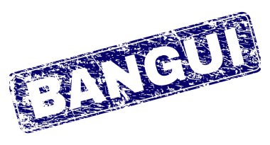 Yuvarlatılmış dikdörtgen damga grunge Bangui çerçeveli