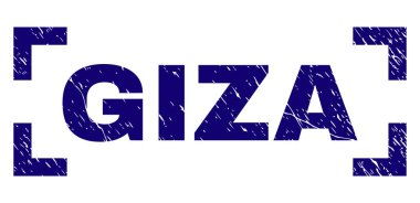 Dokulu Giza damga mühür köşeler arasında çizik