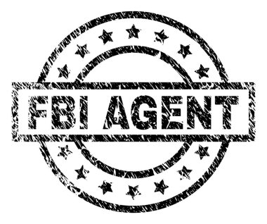 Grunge FBI ajanı damga mühür dokulu