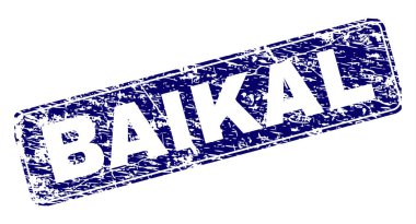 Yuvarlatılmış dikdörtgen damga çizilmiş baykal çerçeveli