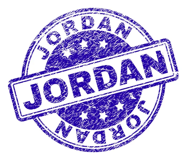 Grunge texturerat Jordan stämpelplatta — Stock vektor