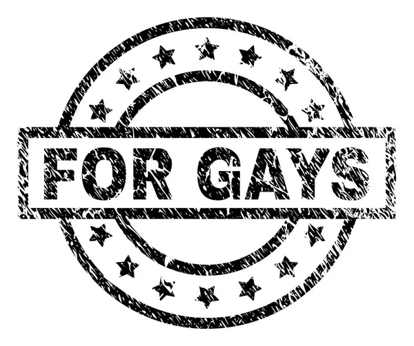 Grunge Texturé POUR GAYS Stamp Seal — Image vectorielle