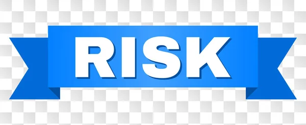 Cinta azul con título de riesgo — Vector de stock