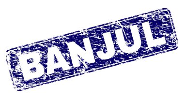 Yuvarlatılmış dikdörtgen damga çizilmiş Banjul çerçeveli