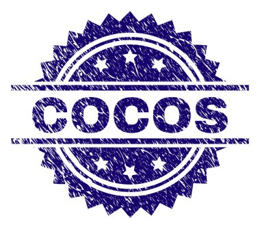 Çizik dokulu Cocos damga mühür