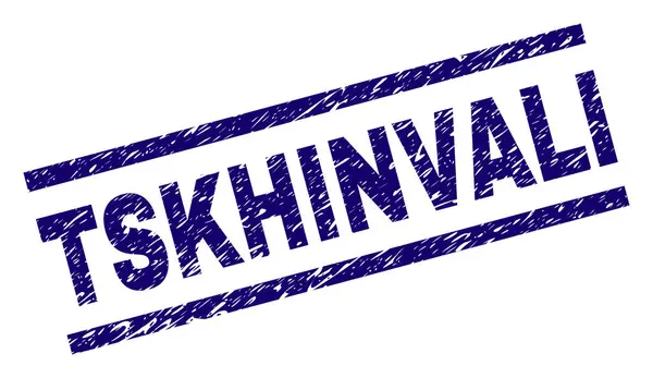 Sello de sello texturizado rayado TSKHINVALI — Vector de stock