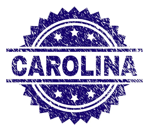Sigillo francobollo CAROLINA con texture graffiata — Vettoriale Stock