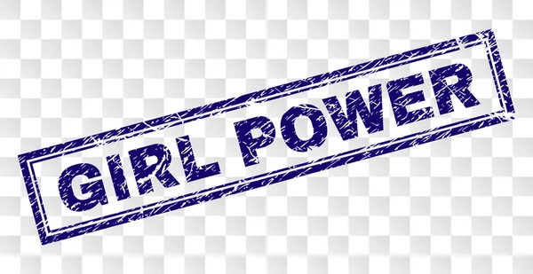 Stamp Panjang POWER GIRL tergores - Stok Vektor