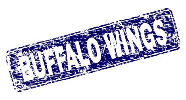 Yuvarlatılmış dikdörtgen damga çizilmiş baharatlı tavuk kanadı çerçeveli