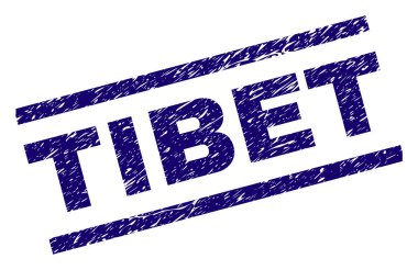 Grunge Tibet damga mühür dokulu