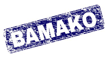 Yuvarlatılmış dikdörtgen damga grunge Bamako çerçeveli