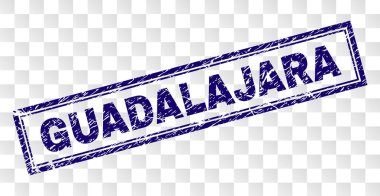 Grunge Guadalajara dikdörtgen damgası