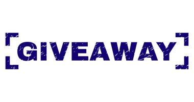 Dokulu Giveaway damga mühür köşeler arasında çizik