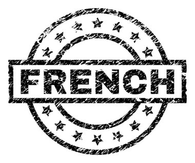 Dokulu grunge Fransız damga mühür