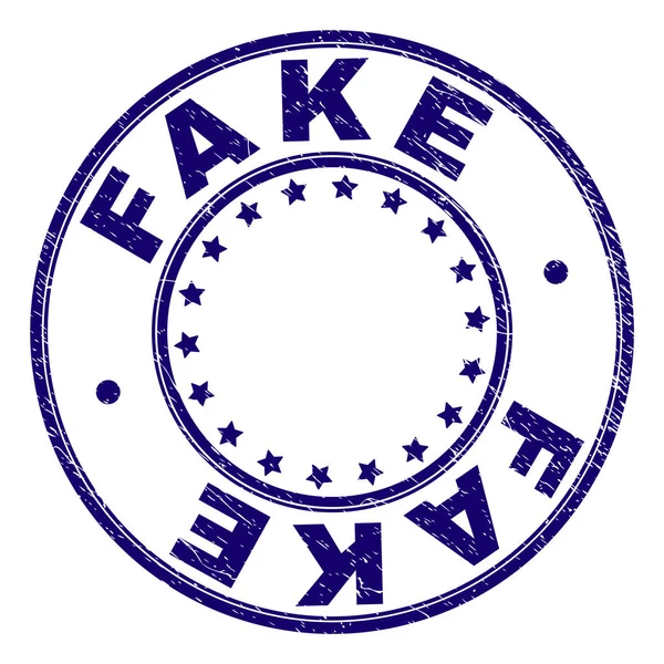 Grunge texturizado sello redondo FAKE — Archivo Imágenes Vectoriales