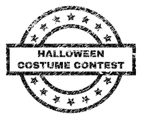 Sello de sello de concurso de COSTUMEN DE HALLOWEEN texturizado rayado — Vector de stock