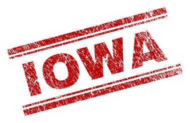 Çizik dokulu Iowa mühür damgası