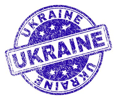 Dokulu Ukrayna damga mühür çizik
