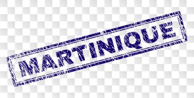 Grunge Martinique dikdörtgen damgası