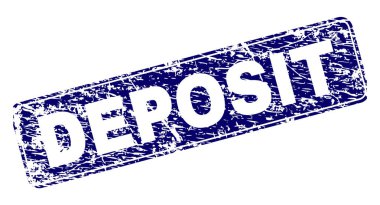 Yuvarlatılmış dikdörtgen damga grunge mevduat çerçeveli