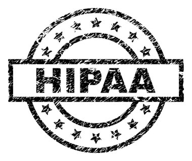 Grunge HIPAA damga mühür dokulu