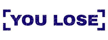 Dokulu çizik damga mühür köşeler arasında kaybetmek