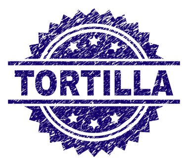 Dokulu Tortilla damga mühür çizik
