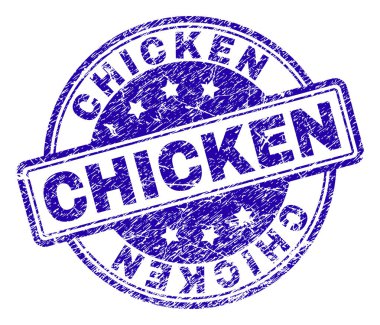 Grunge tavuk damga mühür dokulu