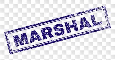 Grunge Mareşal dikdörtgen damgası