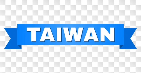 Голубая полоса с надписью TAIWAN — стоковый вектор