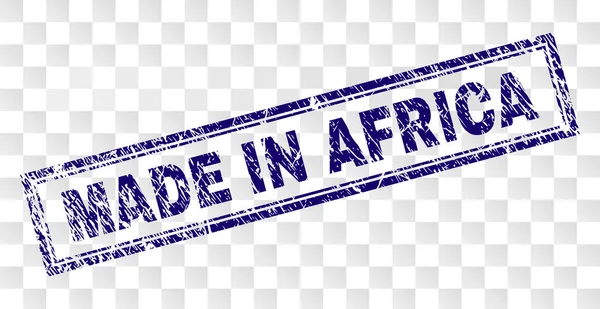 Grunge feita em África retângulo carimbo — Vetor de Stock
