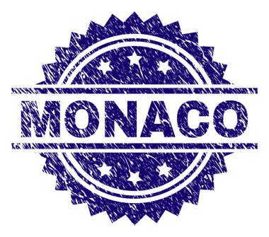 Grunge Monaco damga mühür dokulu