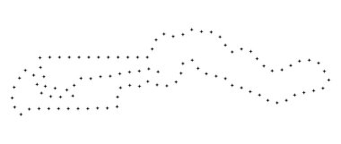 Nokta kontur Gambiya Haritası